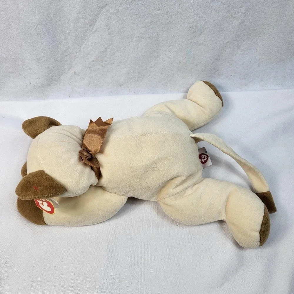 Ty Pillow Pals Beanie Buddy Meow Siamese Cat Plush Blue Eyes Tag VTG 1996